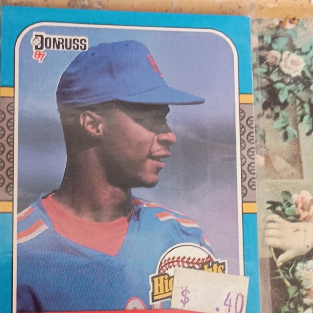 Russ Donruss Baseball Card - Blue and Red